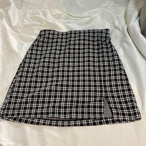 plaid mini skirt